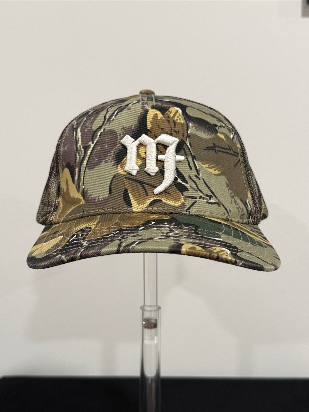 Otto Camo Trucker Hat with White "MJ" Mad Jack Embroidered Logo